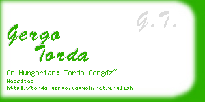 gergo torda business card